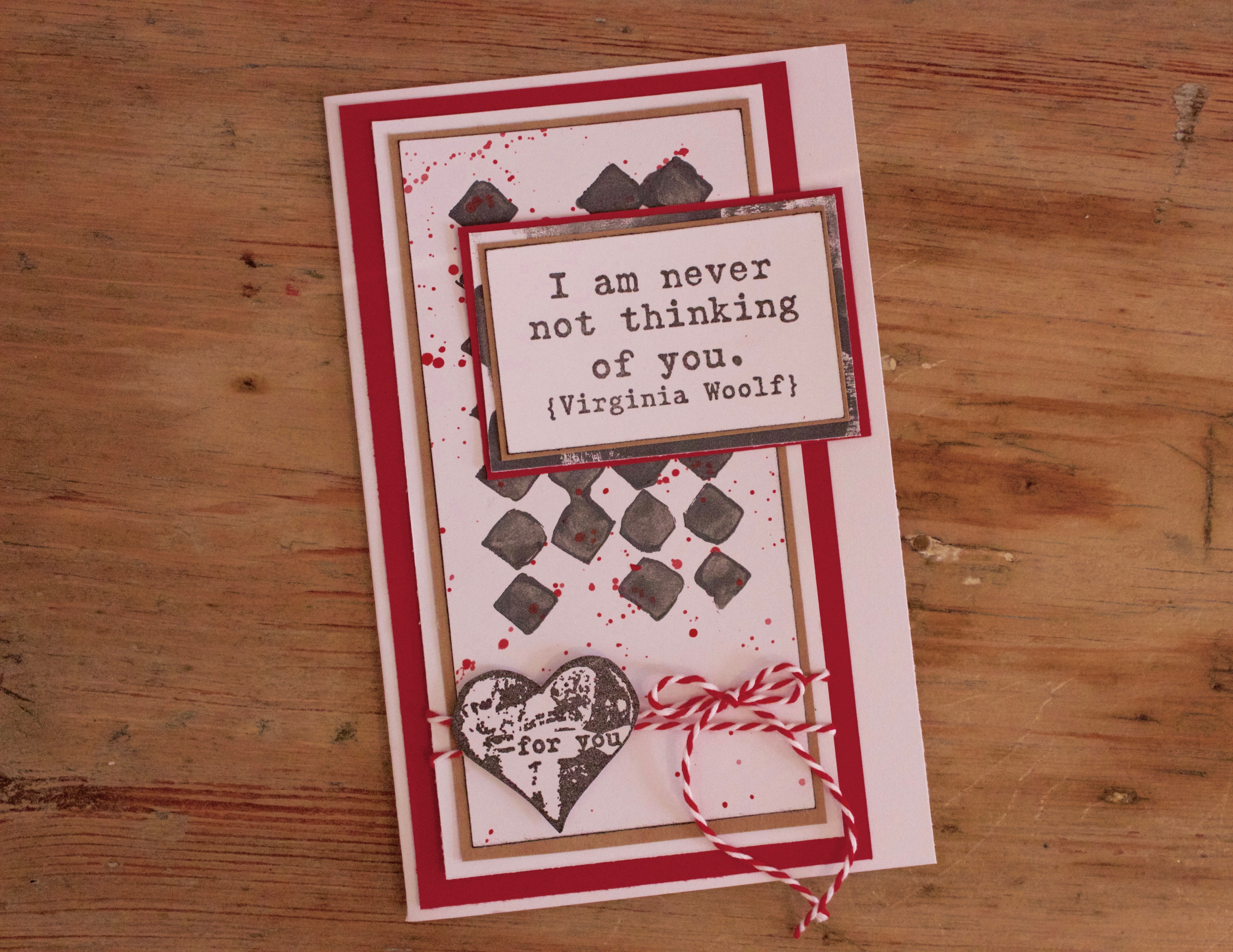 Paper Artsy ESN stamped and stenciled card
