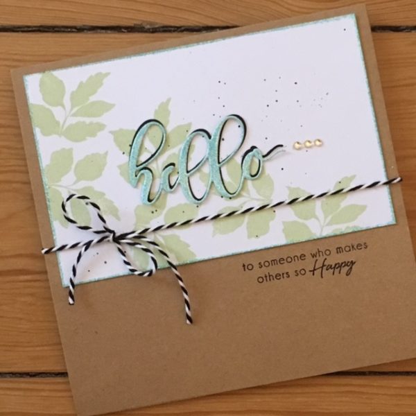 Learn to create a simple stamped background with raised, embossed die cut.