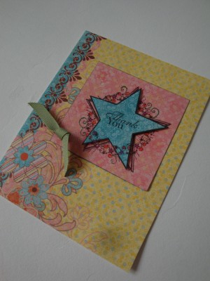 Sara Naumann blog Create & Craft stamped card complete