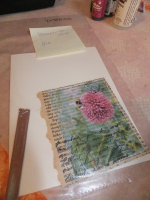 Sara Naumann blog Lazertran Creative Workshop card project flower
