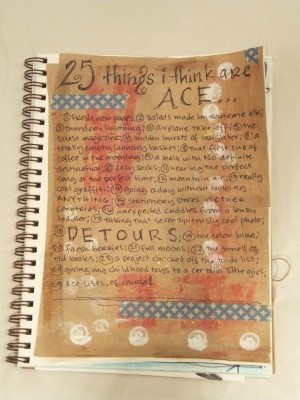 Sara Naumann blog art journaling 25 things i think are ace