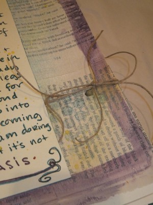 Sara Naumann blog art journaling tie