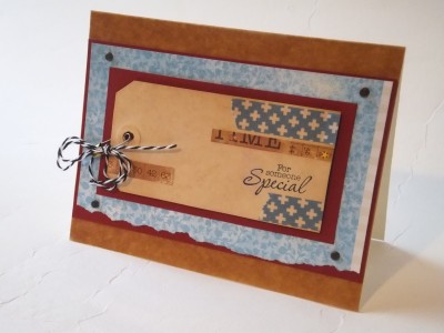 Sara Naumann blog washi tape and tea dyed card