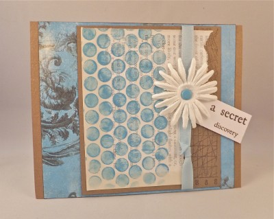 Sara Naumann Stencil Embossing Card