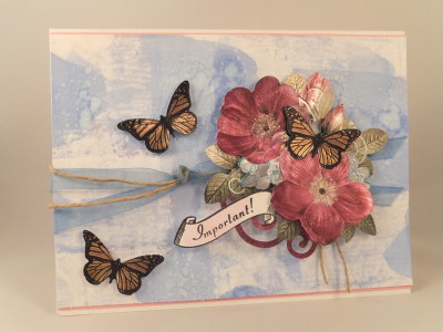 Sara Naumann card Brayering with Spectrum Noir alcohol inks