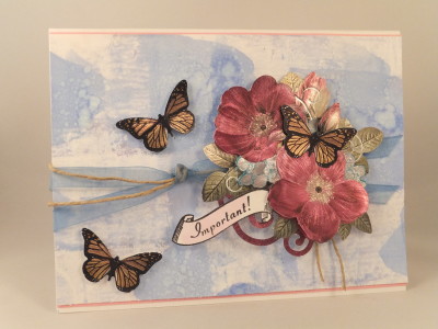 Sara Naumann card Brayering with Spectrum Noir alcohol inks