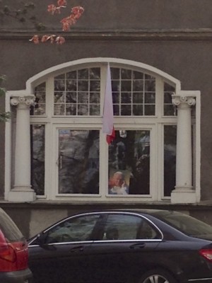 Pope in window