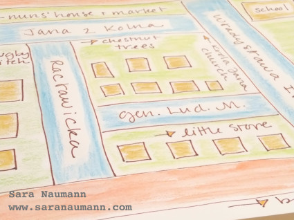 art journaling neighborhood map