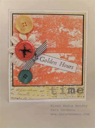 Mixed Media Monday embossed background