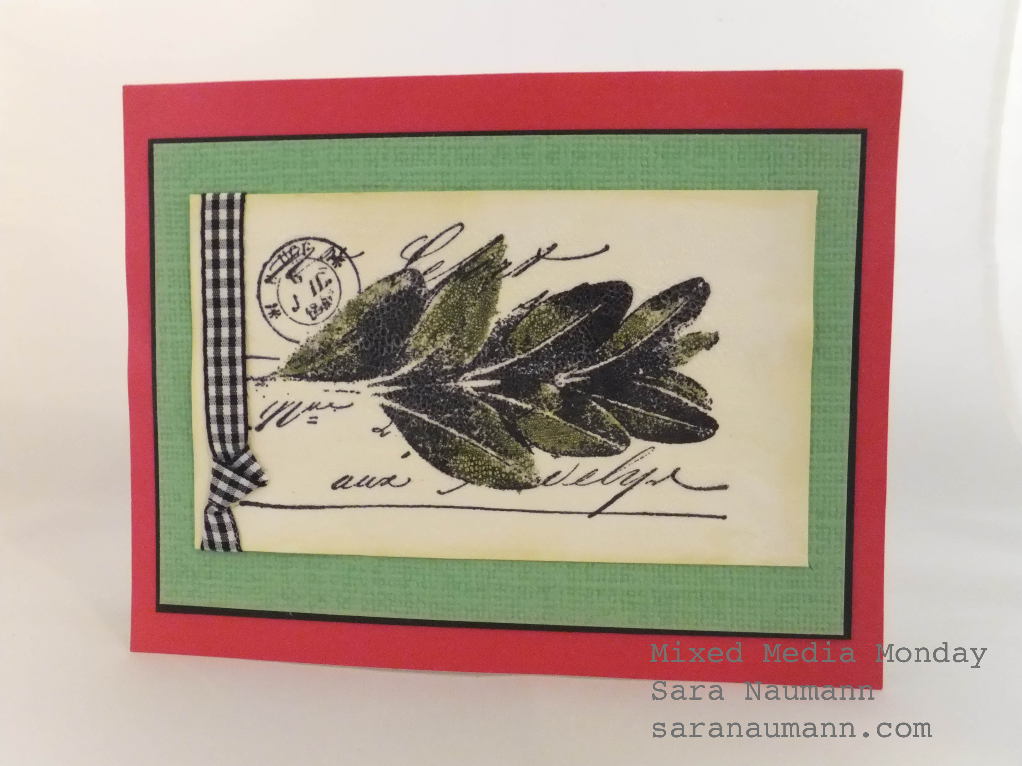 Mixed Media Monday: Distress Crackle & Stampington Leaf Card