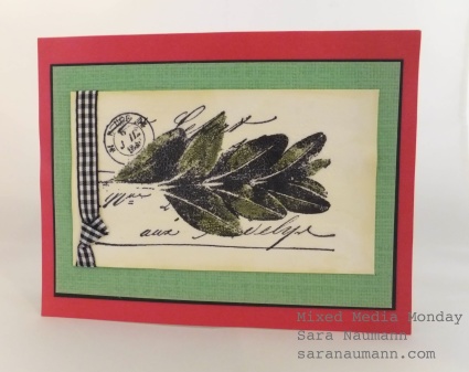 Stampington leaf with distress crackle