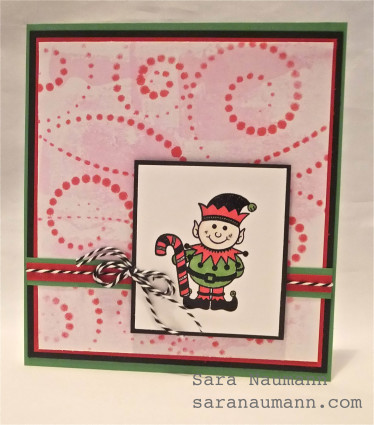 Stenciled Christmas card with Spectrum Noir