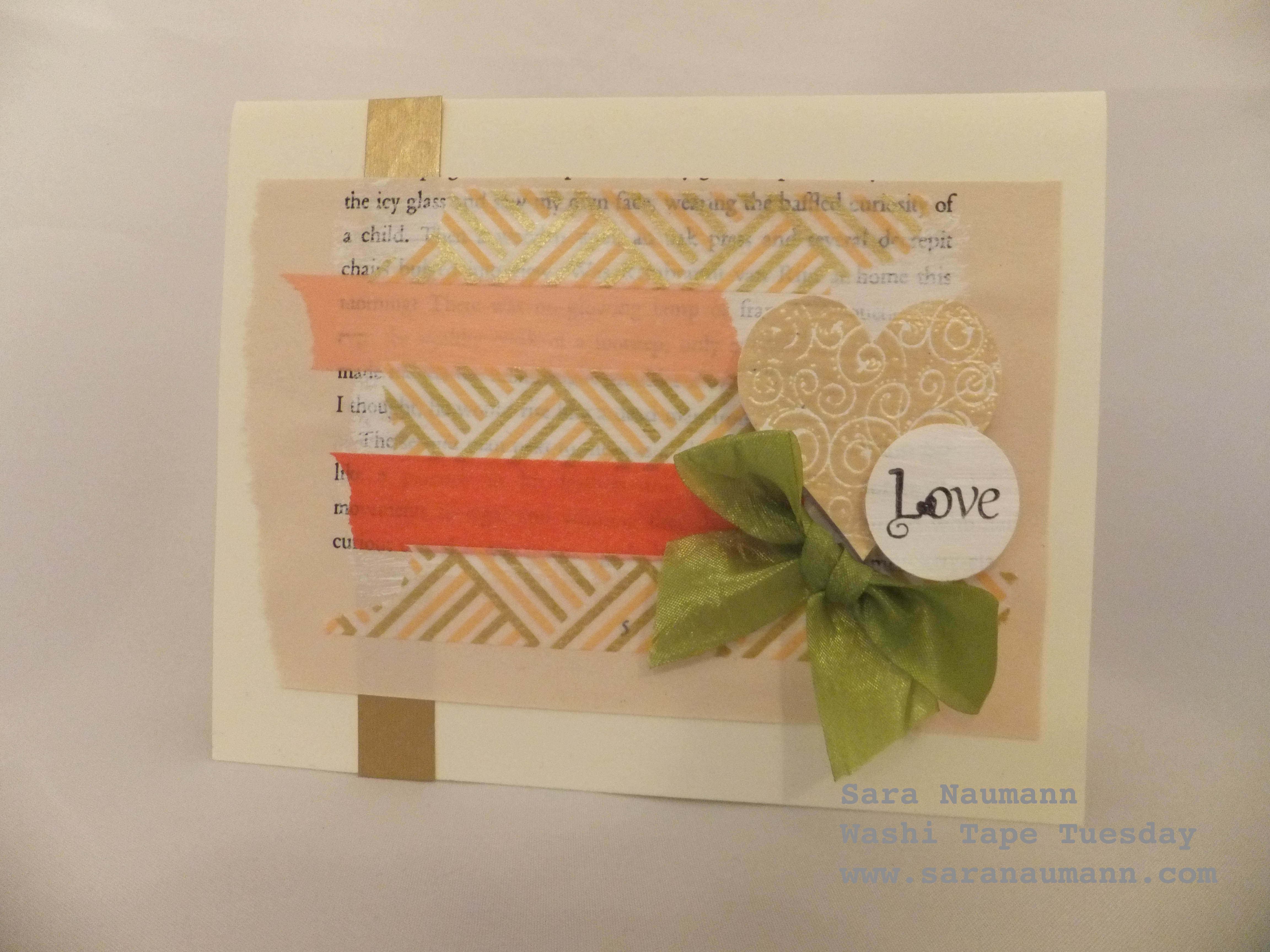 Washi Tape Tuesday: Love and Valentines Washi Tape Card