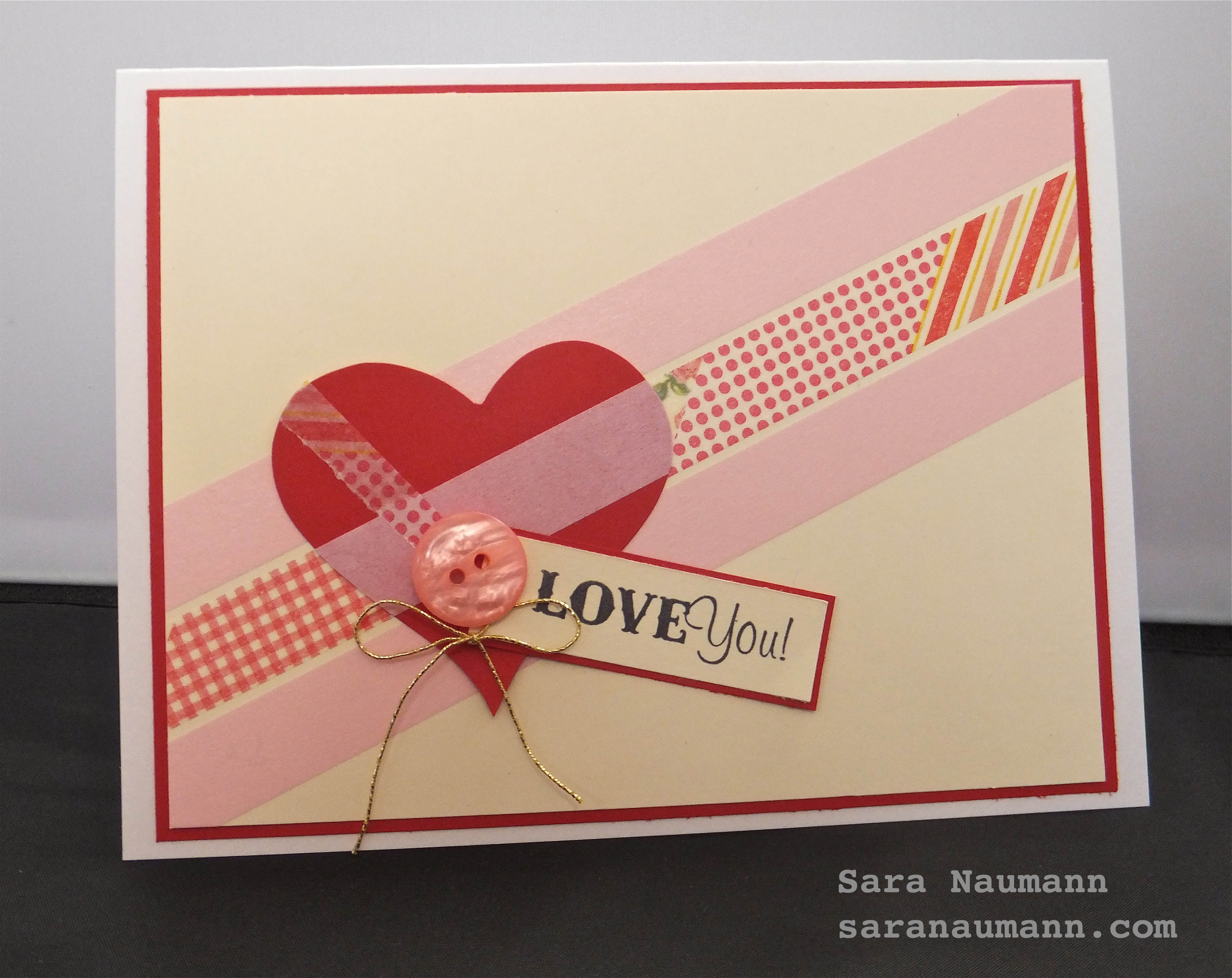 Washi Tape Tuesday: Valentines Heart Washi Tape Card - Sara Naumann: Studio  SN