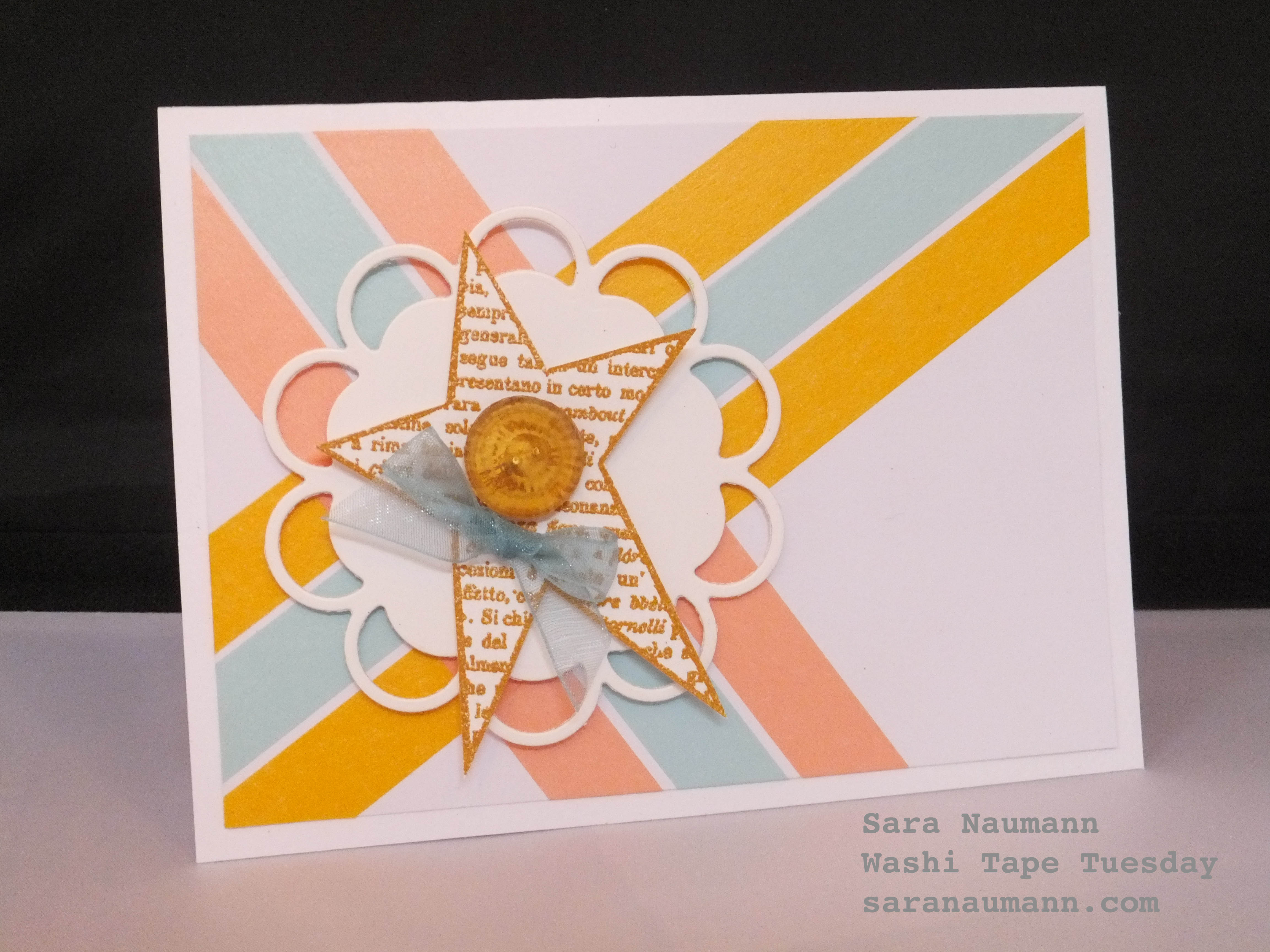 Washi tape Star card