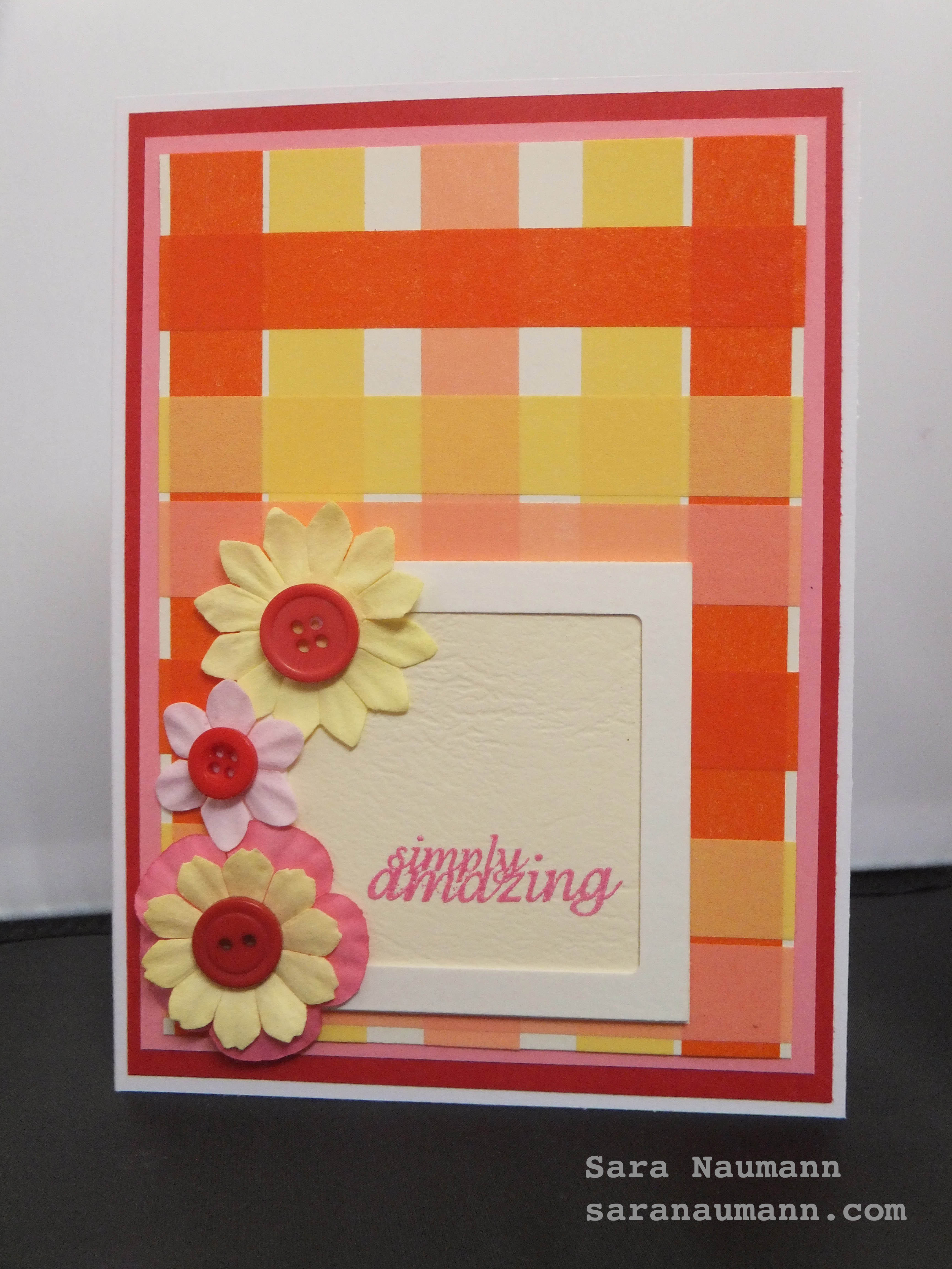 Washi Tape plaid card