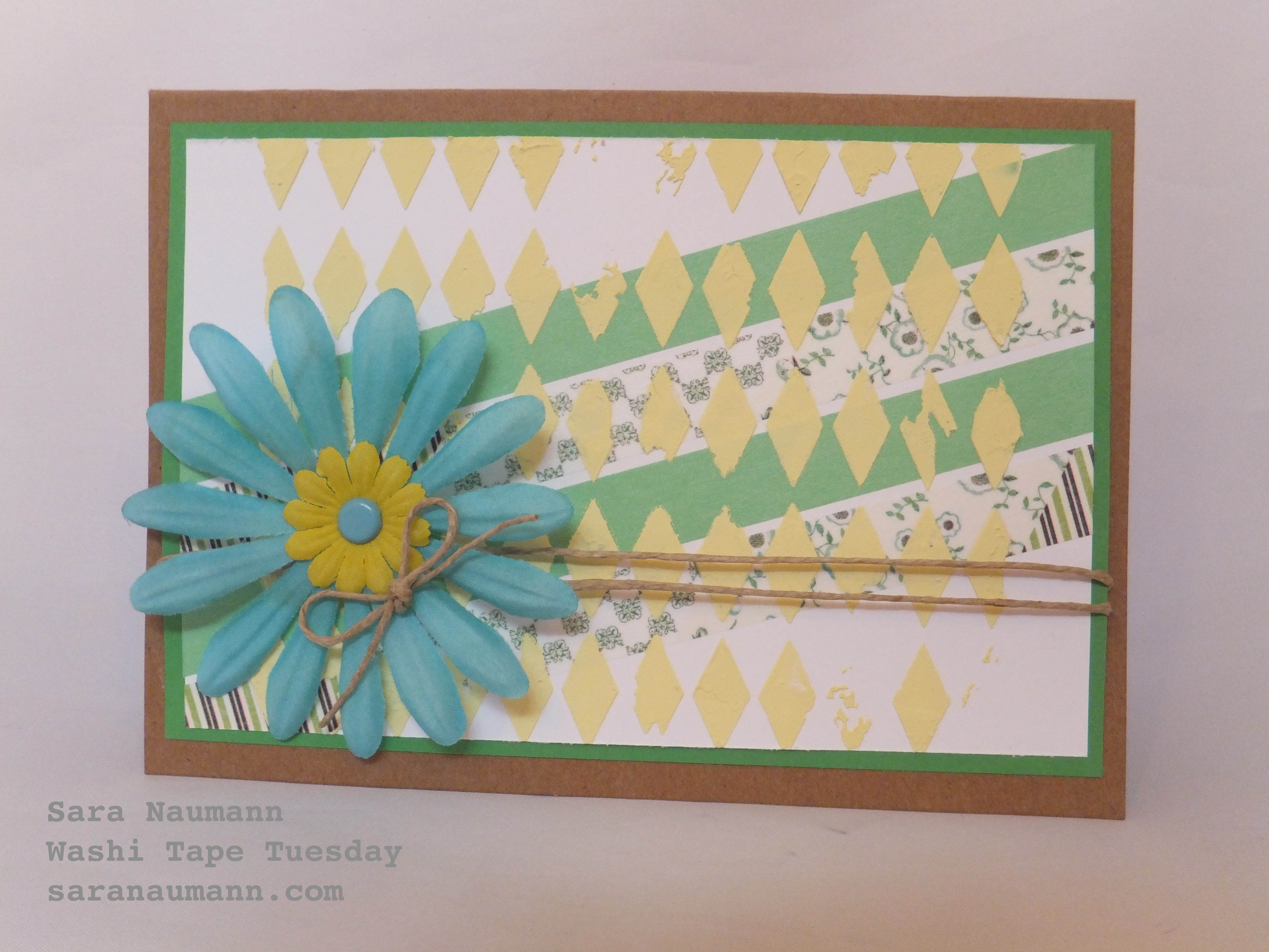 Washi tape Distress Paint Grunge Paste card