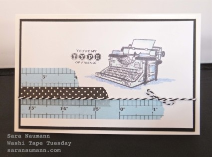 washi tape tuesday typewriter card