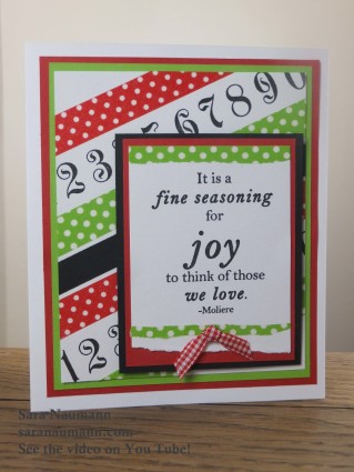 Sara Naumann Christmas card with washi tape