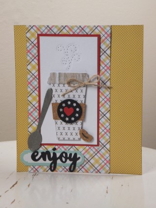 Maya Road coffee die cut card