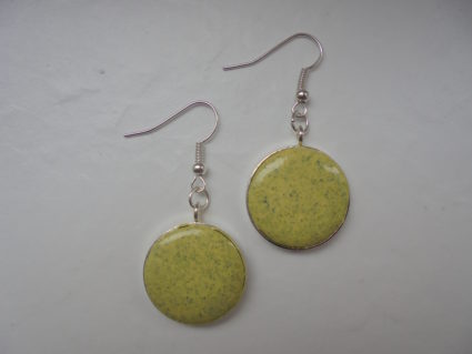 Sara Naumann Acrylic Paint and Relique ICE Resin earrings