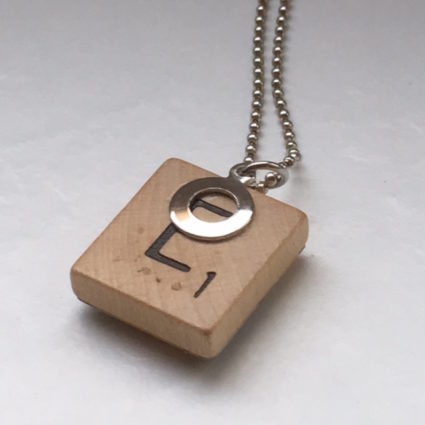 Scrabble tile resin jewelry pendants