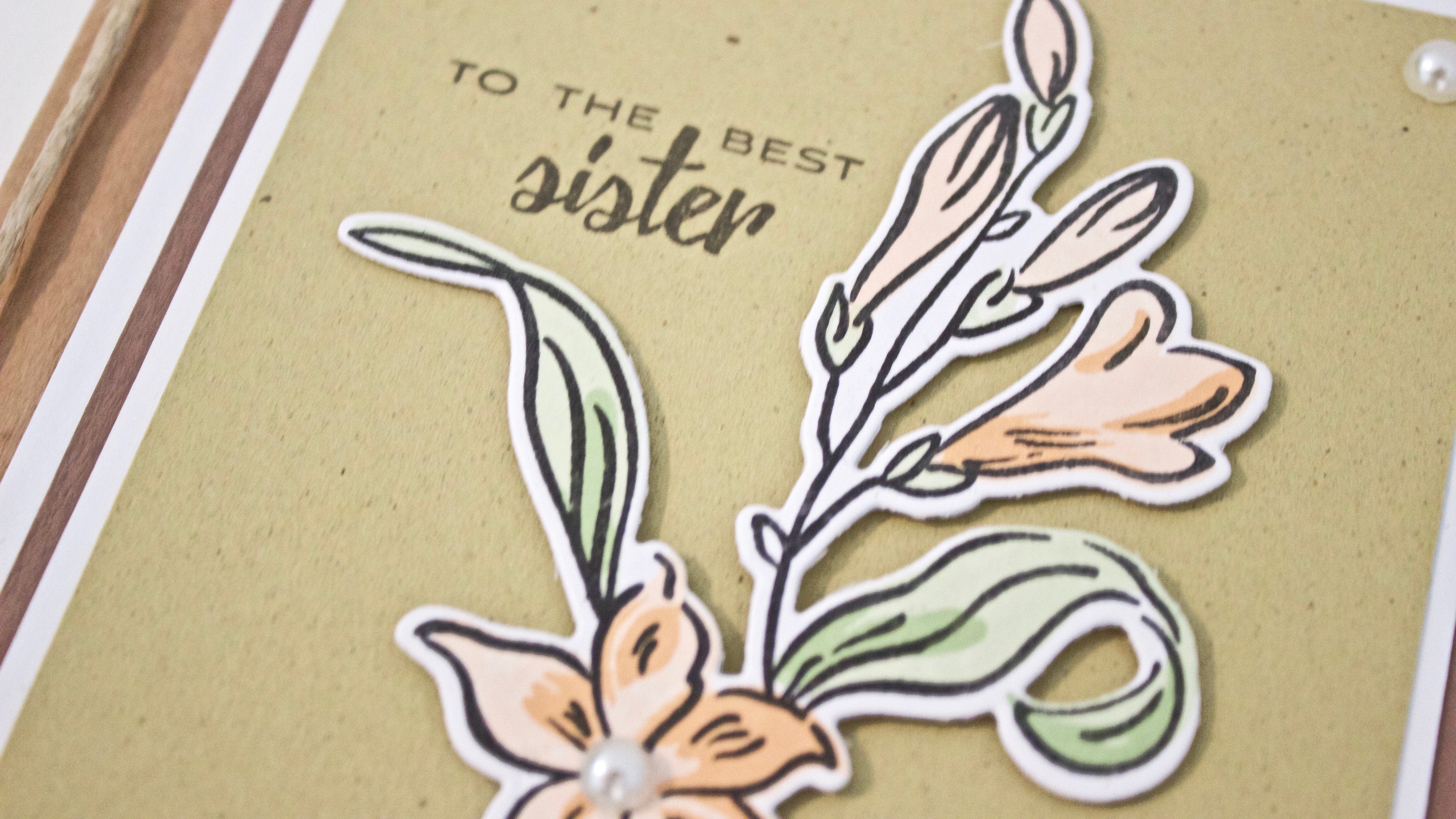 Sara's Stamping Techniques sister card