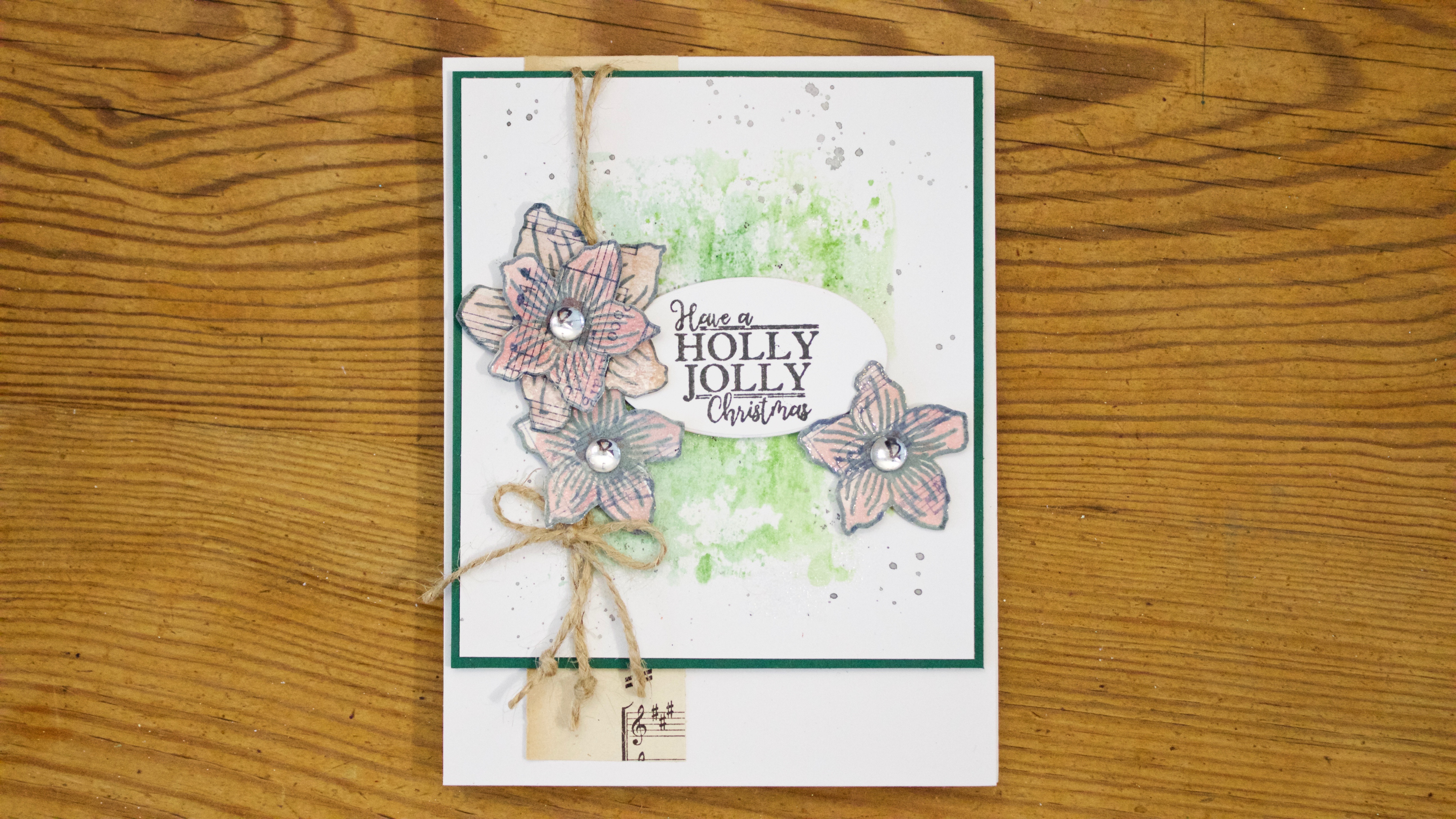 Facebook Live: Holly Jolly Christmas Card with Hunkydory Crafts