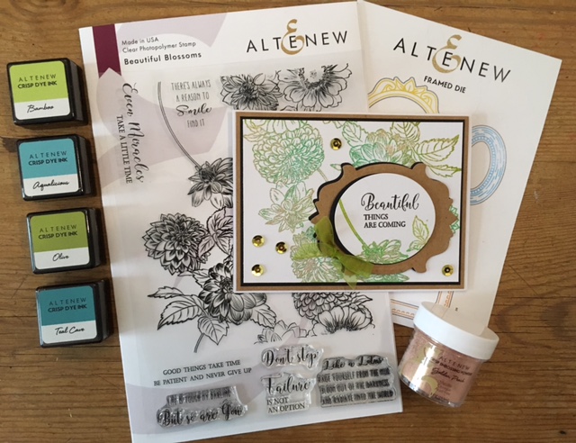 Tuesday Tutorials: Altenew Facebook Live Beautiful Blossoms Partial Embossing