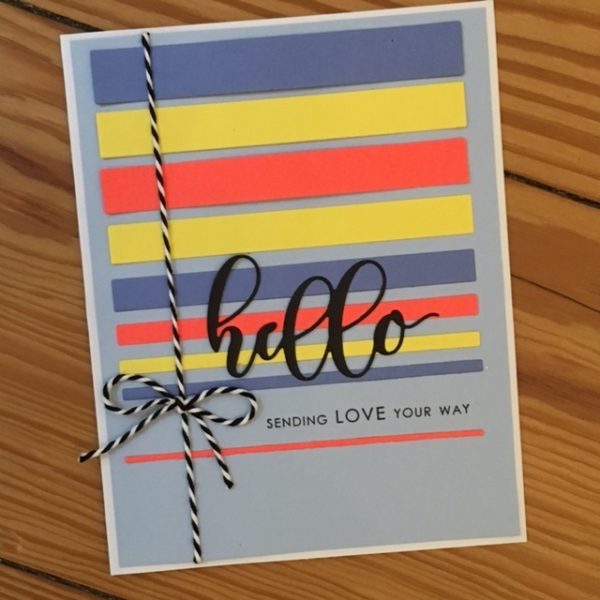 Create clean and simple cards with Altenew's Gradient Stripes die.