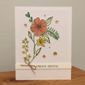 Clean & Simple Floral Thank You Card