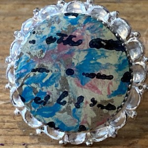 Stamped Resin Mixed Media Ring