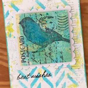 Resin Stenciled Card with PaperArtsy